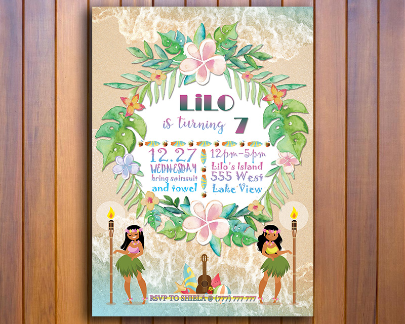 Lilo and Stitch Baby Shower Invitations + Party Ideas