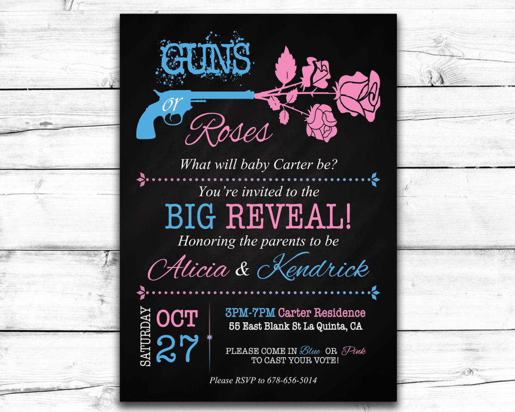 Gender Reveal Invitation Template Free