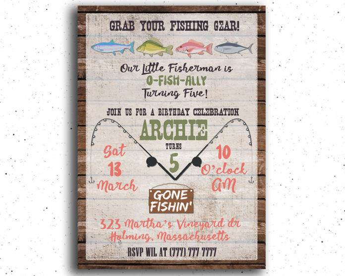 Fishing Birthday Party Invitation | The Baby Bee