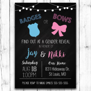 Print-it-Yourself Gender Reveal Invitations